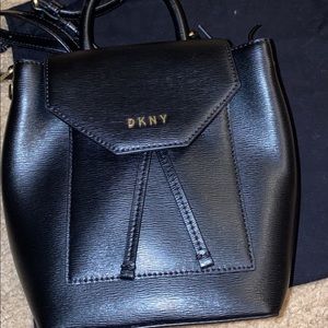 DKNY leather small backpack